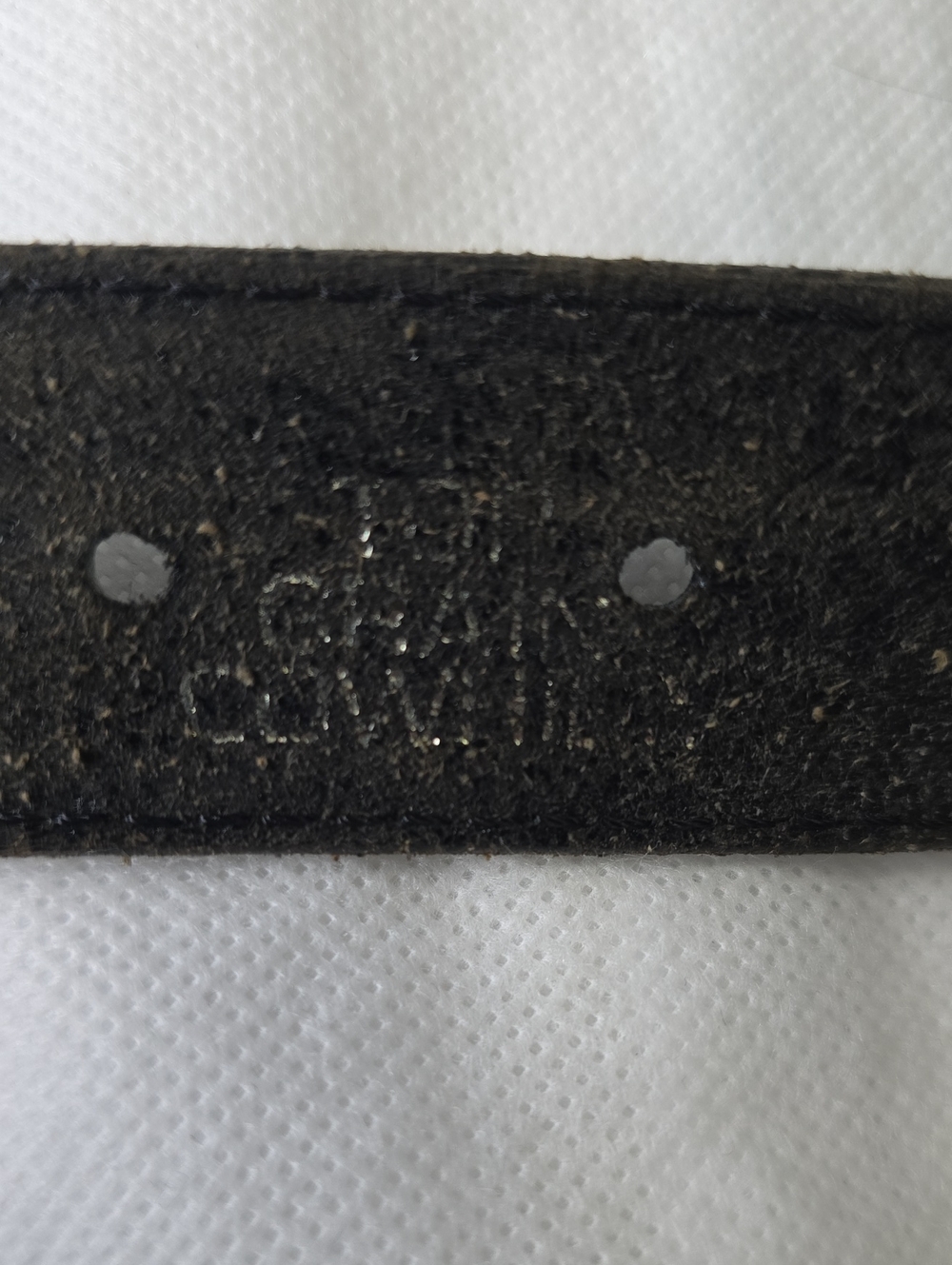 CMexico Made Black Leather Belt Partly Braded w/ Gold Floral Western Buckle 32 - Picture 8 of 9